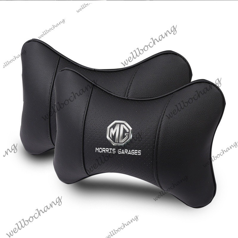 Breathable หนัง Headrest หมอนรองคอรถหัวคอหมอนสําหรับ MG HS ZS EV MG3 3SW MG5 MG6 MG7 ZR EHS EZS GT อ