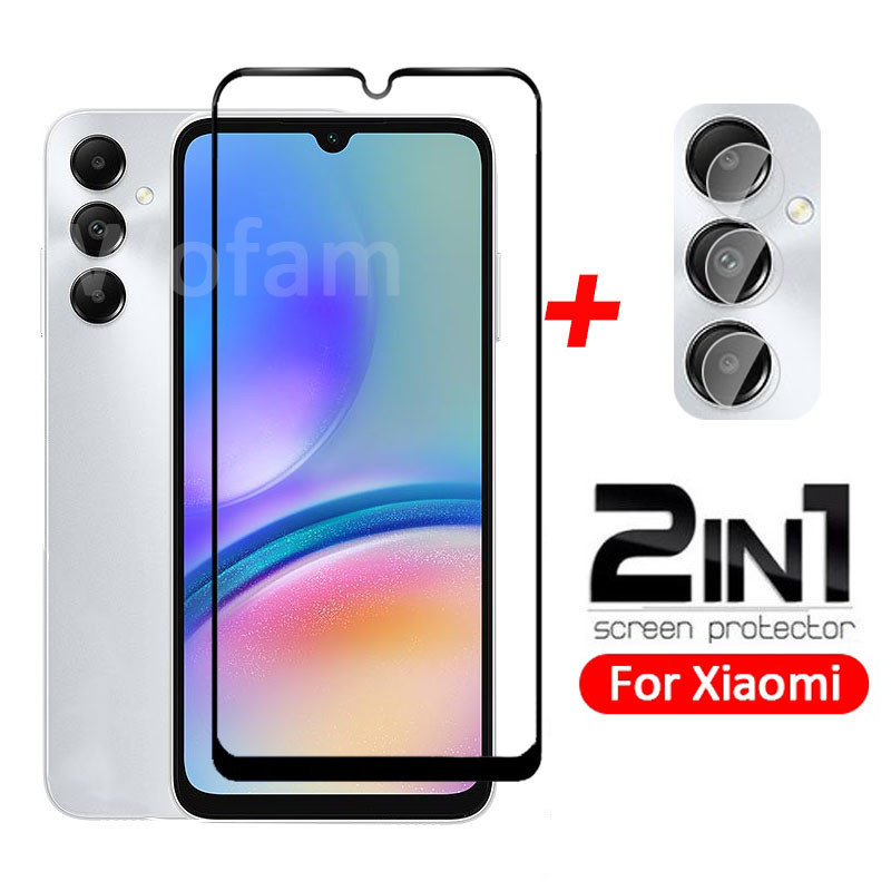 ฟิล์มกระจก แบบเต็มจอ + ฟิล์มกระจกเลนส์กล้อง สำหรับ Samsung Galaxy A16 A06 A55 A35 A15 A25 A05s A06 A16 S24 S23 FE A54 A14 A34 A73 A53 A13 A23 A22 A12 A52 A42 A32 A72 A11 A51 A71 A31 A20s A30s A50s A70s A10 A02s A03s A04s S20 FE Note 10 Lite 5G 4G