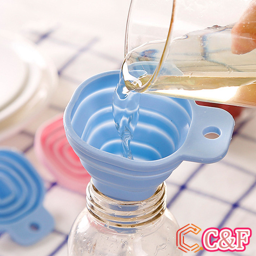 C&F กรวยซิลิโคน พับเก็บประหยัดพื้นที่ พกพาสะดวก Silicone funnel