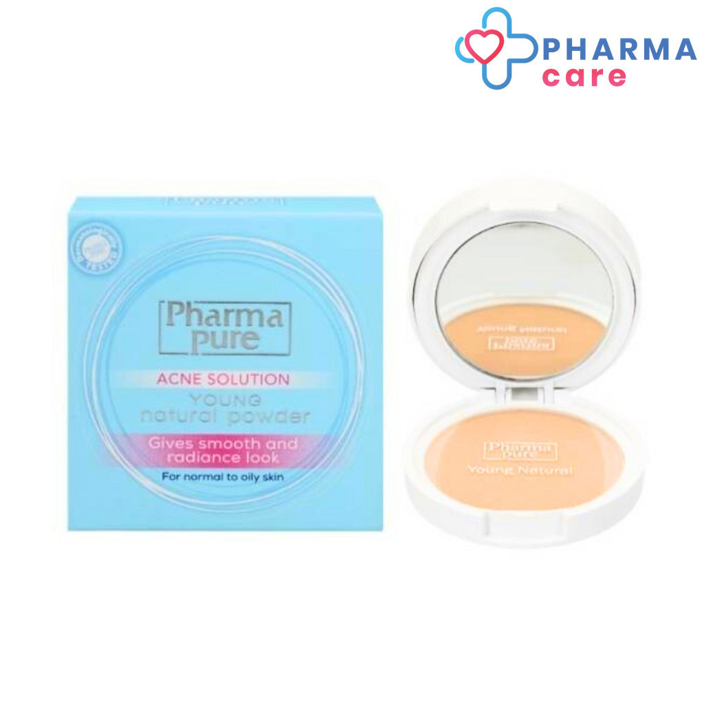 Pharmapure Acne Solution Young Natural Powder Oil control สำหรับผิวหน้าธรรมดา และผิวมัน ฟาร์มาเพียว 11.5 กรัม [PC]