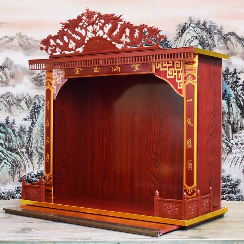 ศาล ที่เคารพบูชาเทพเจ้าหลายองค์ประกอบ เช่น เดียวกับตู้รูปปั้นเทพนิยายแห่งความมั่งคั่งแห่งใหม่ของจีน