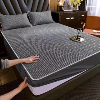 ผ้าปูที่นอนยางพาราเย็น สีพื้น 3.5ฟุต 5ฟุต 6ฟุต Set3ชิ้น Hilt…