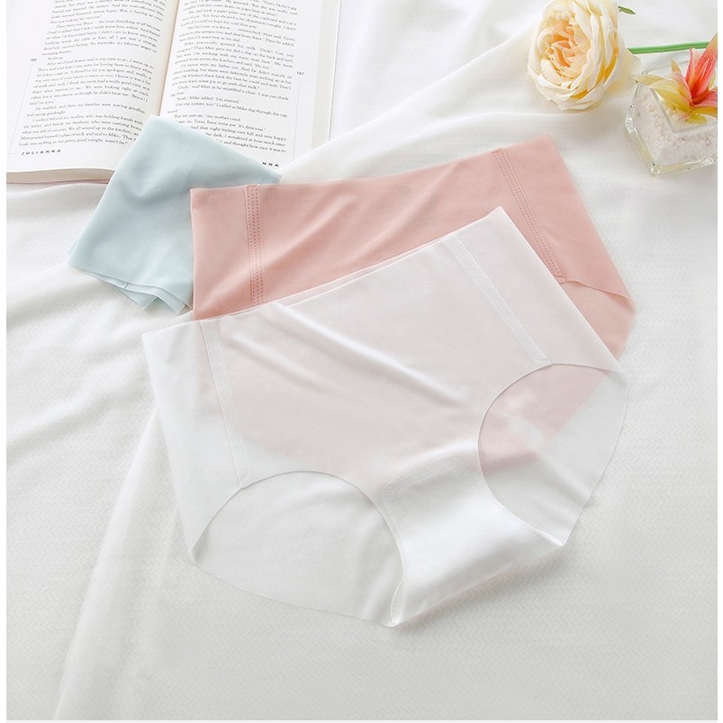 สินค้าพร้อมส่งจากไทย💥Lookmebra_Shop💥 (N843) กางเกงในไร้ขอบแฟชั่น เป้า 2 ชั้น เนื้อผ้าบางเบาสีหวานน่ารัก - รูปที่ 2