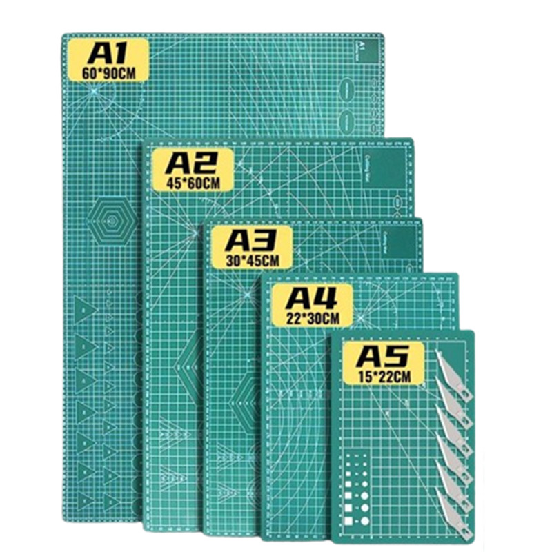 เเผ่นรองตัดกระดาษสีเขียว Junesix (A2 A3 A4 A5) ผลิตจากพลาสติก PP