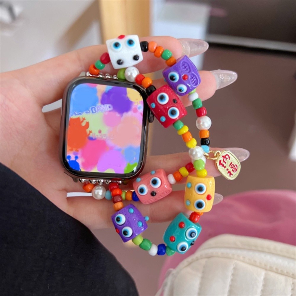 สายนาฬิกาข้อมืออัจฉริยะ แบบยืดหยุ่น ประดับลูกปัดมอนสเตอร์น้อย สําหรับ Redmi Watch 4 Xiaomi Redmi Watch 4