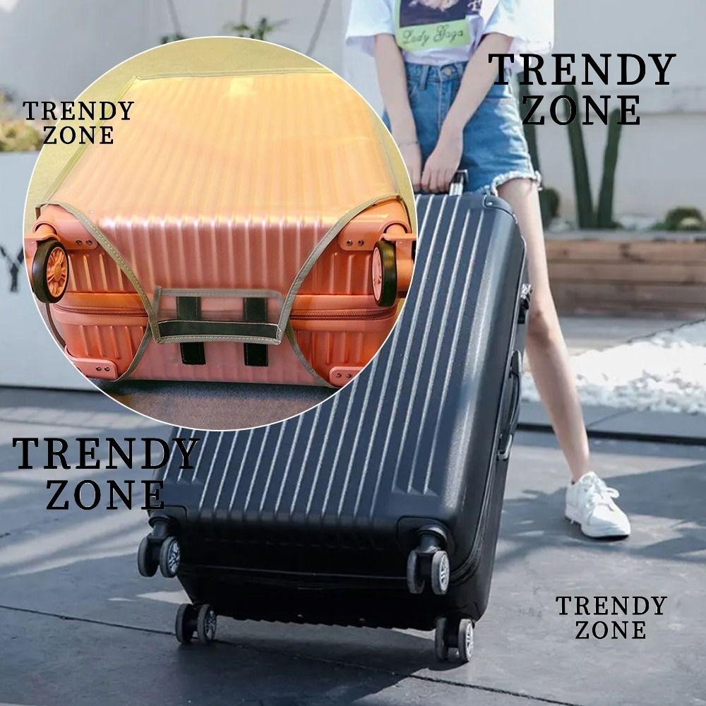 Trendyzone ผ้าคลุมกระเป๋าเดินทาง PVC แบบใส กันน้ํา กันฝุ่น 16-28 นิ้ว