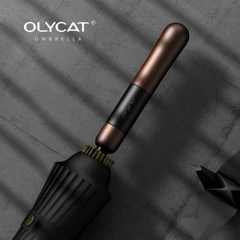 Olycat ใหม่ 24K ร่มกันลม ขนาดใหญ่ ฝน ผู้ชาย ด้ามจับไม้ ร่มแข็งแรง กอล์ฟ, กลางแจ้ง, การเดินทาง