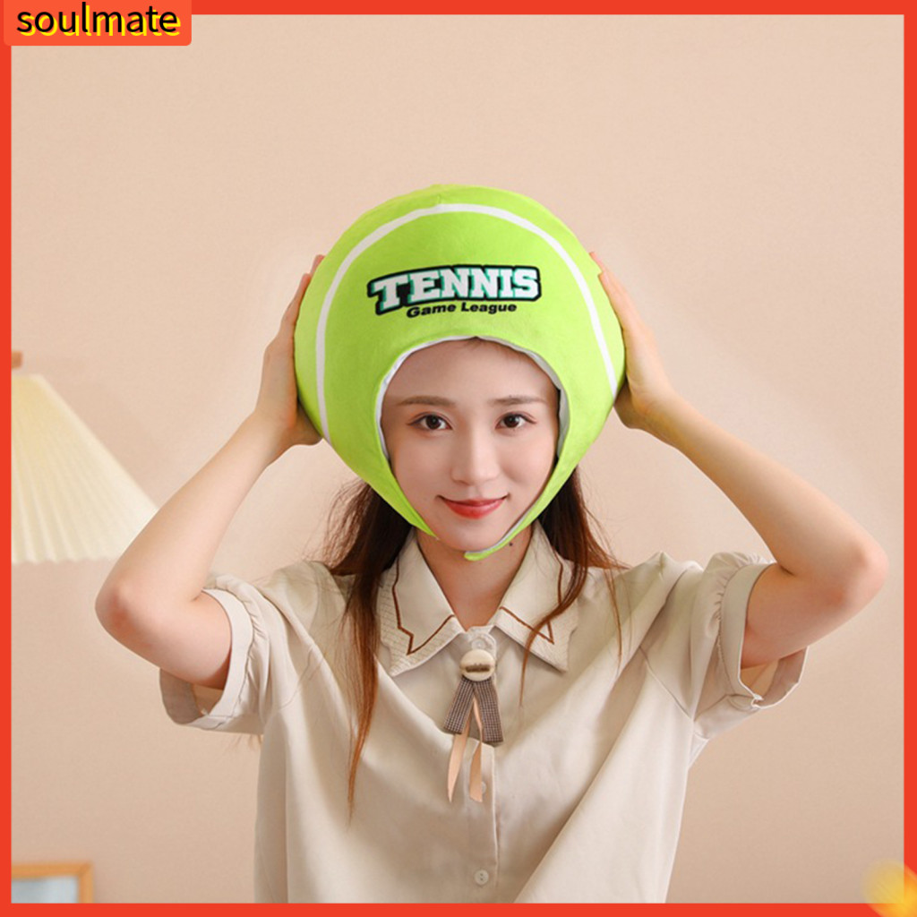 โซลเมต|  หมวกแก็ป ผ้ากํามะหยี่ขนนิ่ม ลายการ์ตูนเทศกาลดนตรี เทนนิสตลก สําหรับเซลฟี่ เทนนิส คอสเพลย์ เซลฟี่