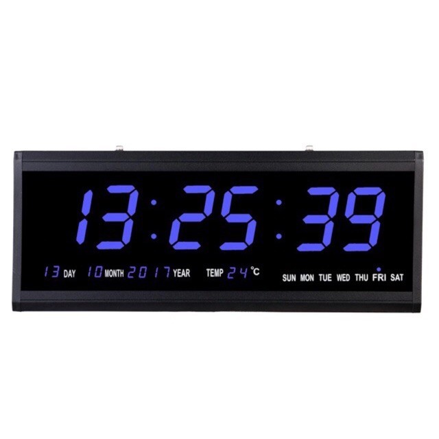 นาฬิกาแขวน นาฬิกาดิจิตอล LED DIGITAL CLOCK แขวนติดผนัง 48 x 18.2 x 4.8 CM. รุ่น Hotai 4819 ตัวเลขสีน