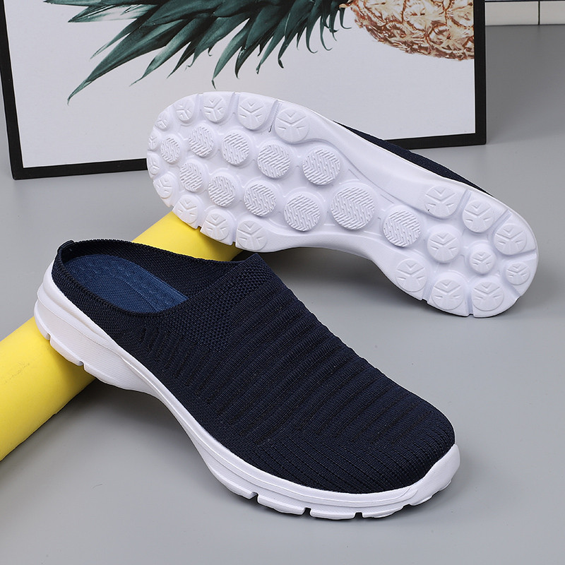 Size35-48 unisex ulralight Mesh Half Shoes Women Men Lazy Shoes