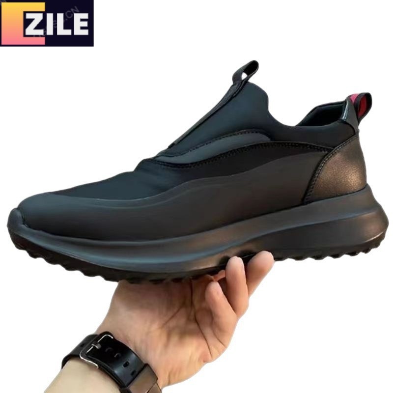 Zile รองเท้าผ้าใบลําลอง ส้นหนา พื้นนิ่ม เหมาะกับการเล่นกีฬา สําหรับผู้ชาย