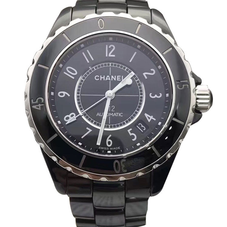 Chanel/j12 นาฬิกาข้อมือเซรามิก สีดํา 38 มม. สําหรับผู้หญิง