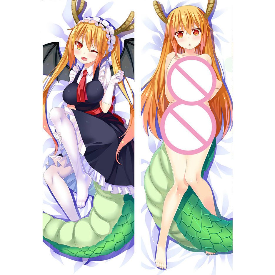 Miss Kobayashi Dragon Maid ปลอกหมอน น่ารัก Toru Hugging Body ปลอกหมอน Dakimakura อะนิเมะ หมอนเบาะห้อ