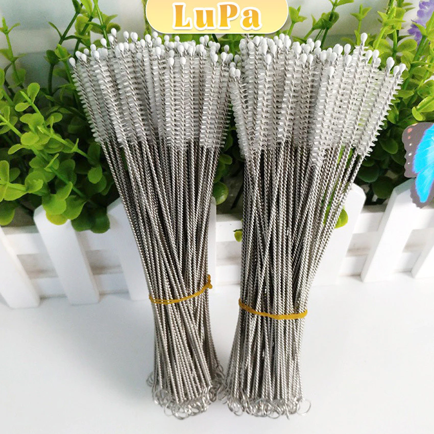 LuPa แปรงล้างหลอดดูด จุกนม ขนไนล่อน ไม่ทำให้เป็นรอย Stainless steel soft straw straw brush