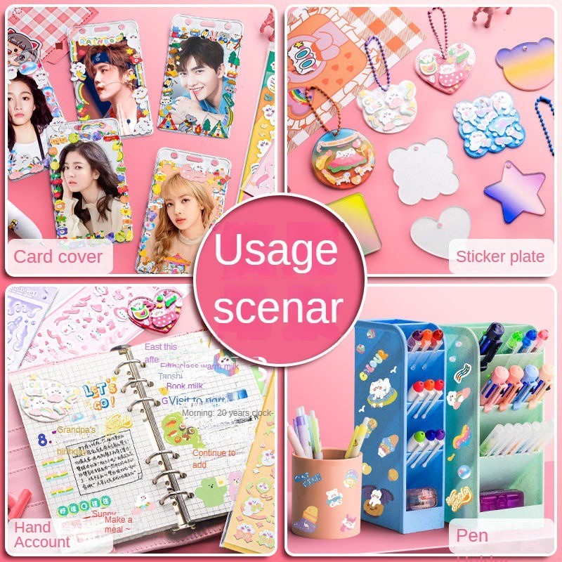 💥 จัดส่งจากประเทศไทย 💥สติกเกอร์เลเซอร์ ลายการ์ตูนน่ารัก สําหรับตกแต่งสมุดโน้ต DIY จํานวน 100 ชิ้น - รูปที่ 3