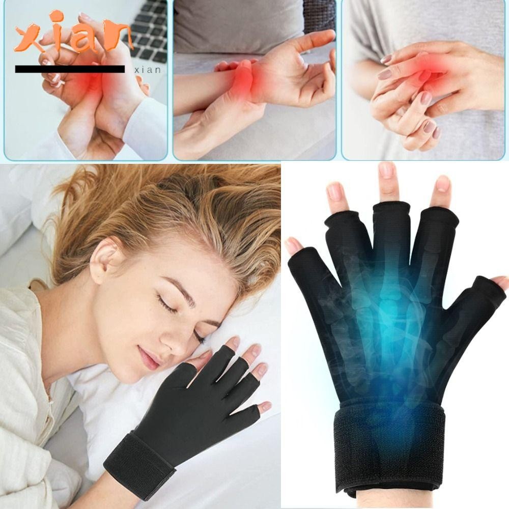 Xianen ถุงมือเจลบรรเทาอาการปวดนิ้ว ระบายอากาศ กันลื่น สําหรับเล่นกีฬา