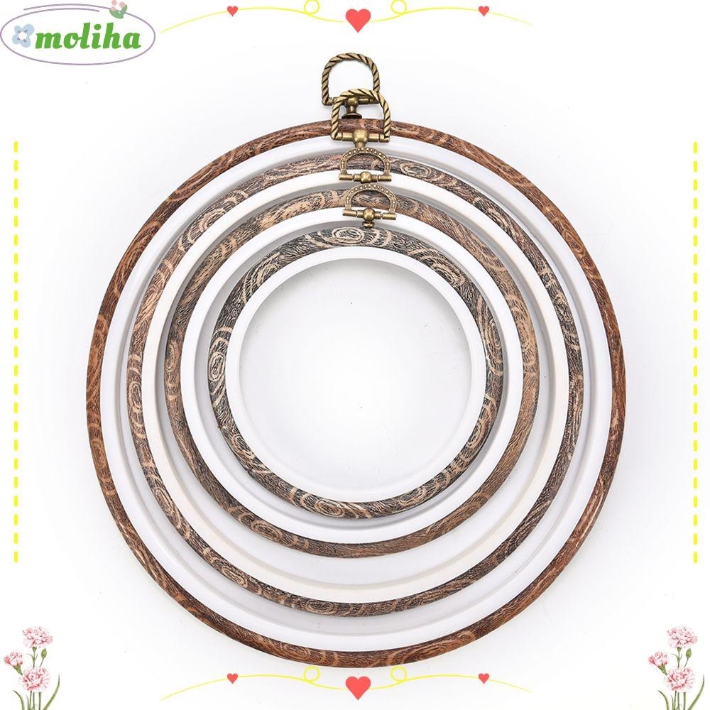 Moliha แหวนห่วงไม้ 12-29 ซม. สไตล์วินเทจ สําหรับเย็บผ้า