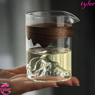 Tyler แก้วชงชา ด้ามจับไม้ ใส ป้องกันน้ําร้อนลวก ทนทาน