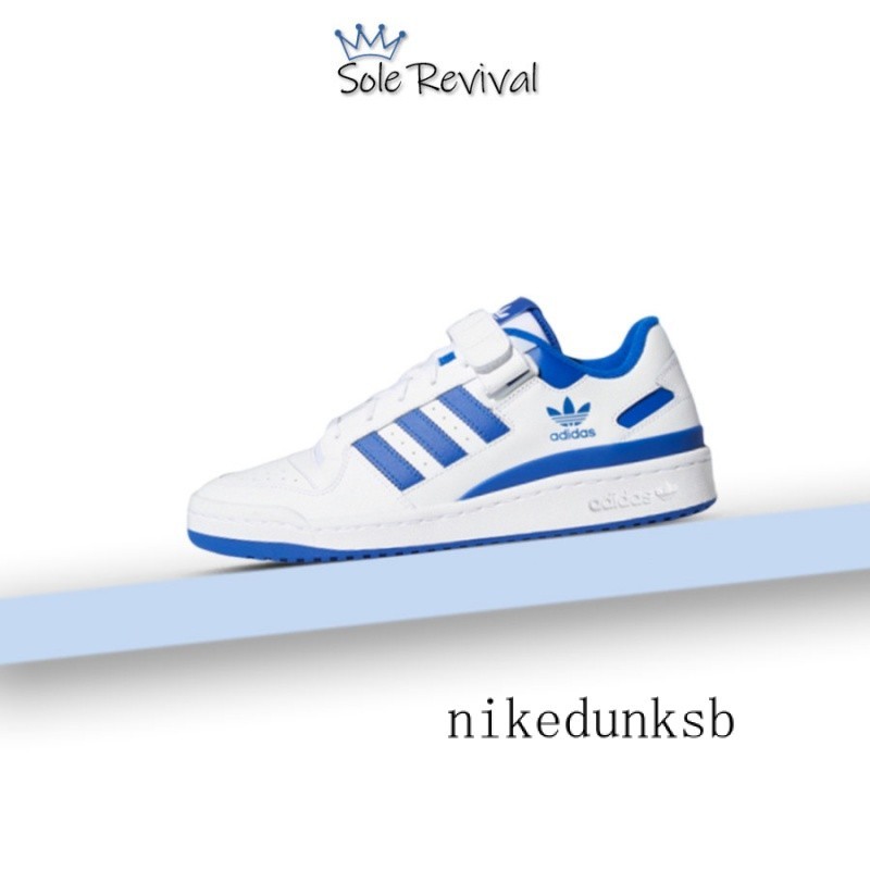 AD FORUM รองเท้าผู้ชายผู้หญิงรองเท้าคลาสสิก FY7756 สีขาวสีฟ้า