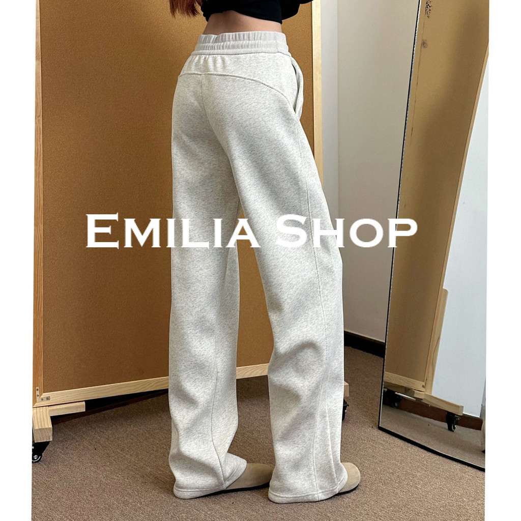 EMILIA SHOP กางเกงขายาว กางเกงคาร์โก้ผู้หญิง คาร์โก้ กางเกง New Style casual cozy Korean WFK243043Y 