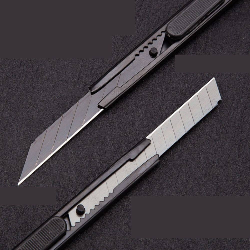 คัตเตอร์ อเนกประสงค์ มีดคัตเตอร์ คัตเตอร์ด้ามแสตนเลส ด้ามจับเหมาะมือ ใบมีดคม ราคาประหยัด HOME&OFFICE - รูปที่ 2