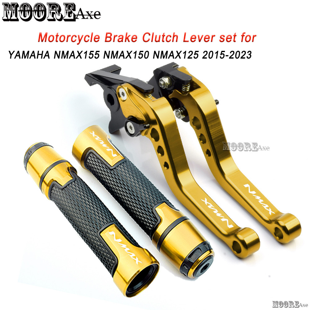 Mooreaxe อุปกรณ์เสริมรถจักรยานยนต์สําหรับ YAMAHA NMAX155 NMAX 150 125 V1 V2 V3 2015 - 2023 ดัดแปลง 6 ขั้นตอนปรับก้านเบรคคลัทช์คันโยกพร้อมมือจับปลายเปิด YSTZ01 MY