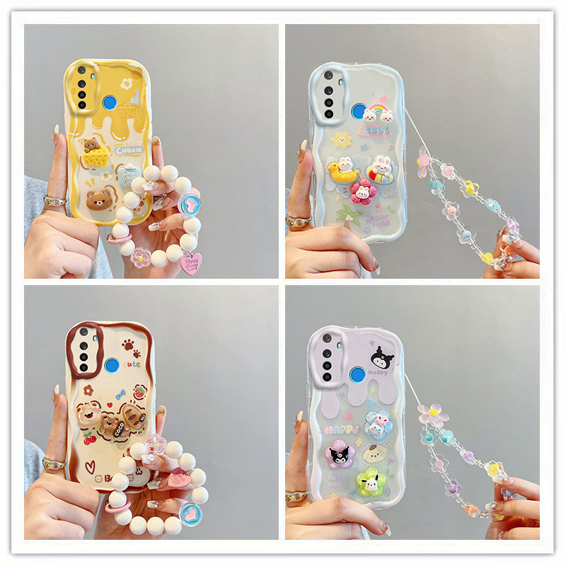 เคส realme 5 pro เคสโทรศัพท์มือถือ ลายตุ๊กตา 3D สีครีมน่ารัก สําหรับ