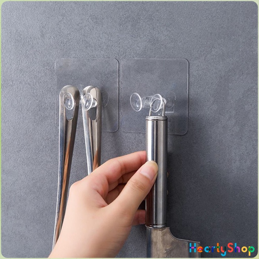 HeartyShop Plugs Holder ตะขอ**เขากวาง** แขวนปลั๊ก ตะขอแขวนอเนกประสงค์ ติดผนังแบบใส ไม่ต้องเจาะ - รูปที่ 4