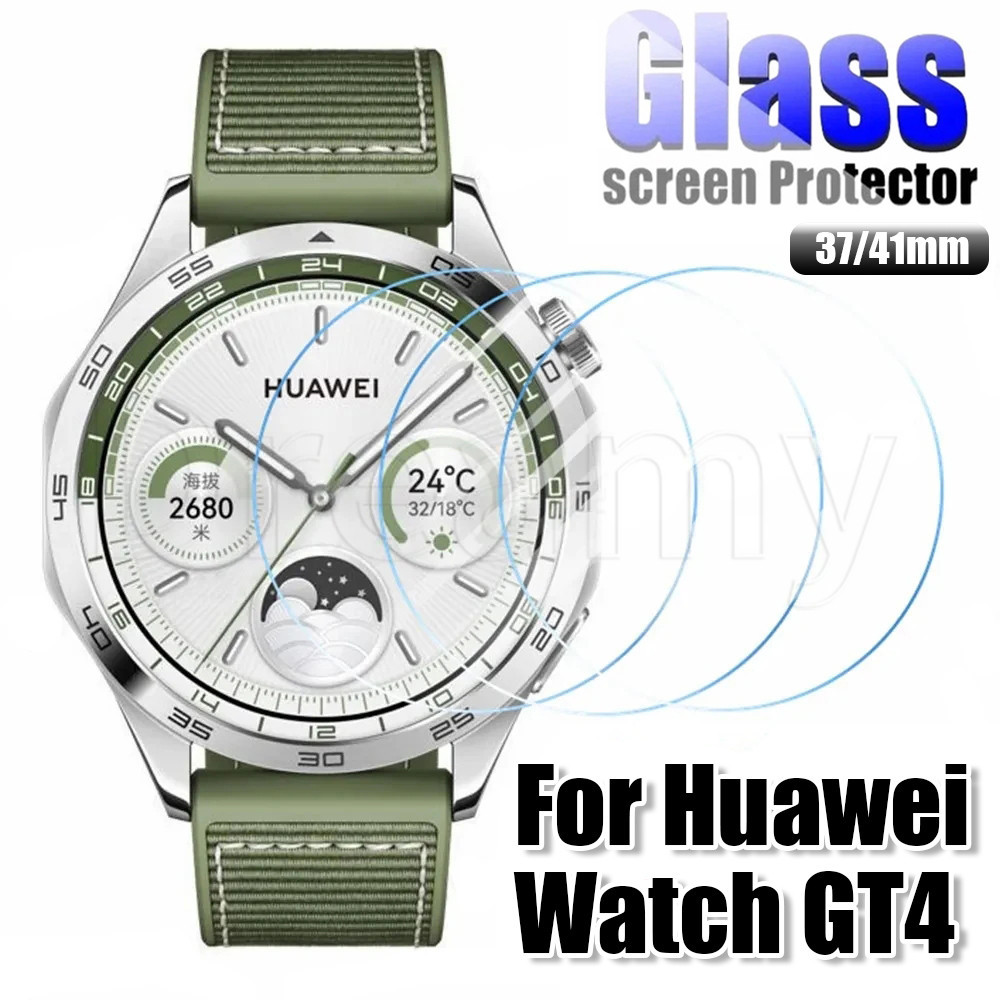 ฟิล์มกระจกนิรภัยกันรอยหน้าจอ HD 37 41 มม. กันน้ํา กันรอยขีดข่วน สําหรับ Huawei Watch GT4