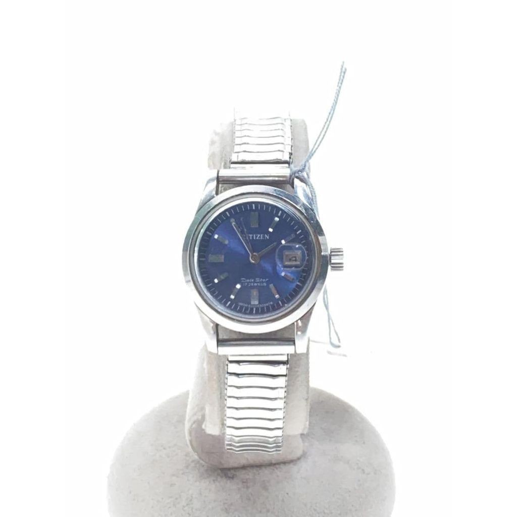 Citizen A I R 5 Wrist Watch Silver Navy Women Direct from Japan Secondhand