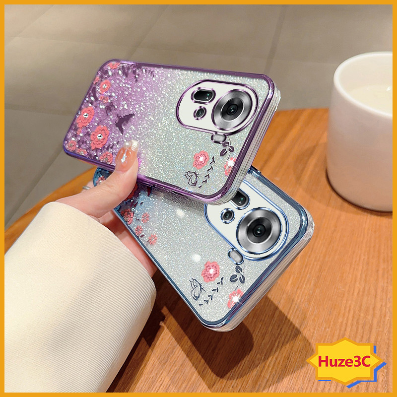 เคส OPPO Reno 11 5G Reno 10 5G Reno 10Pro 5G Reno 8 5G Reno 8T ผีเสื้อ กุหลาบ เคสนิ่ม เคส HY