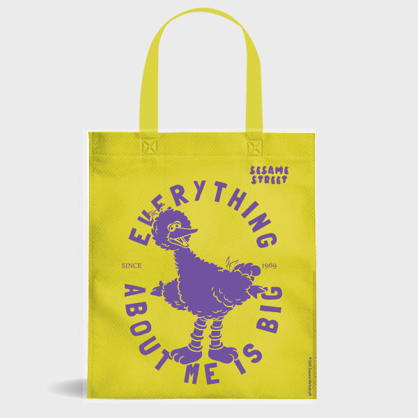 SST-Sesame Street-Big Bird Spunbond Bag/Ye-33Wx40Hx10B Cm.