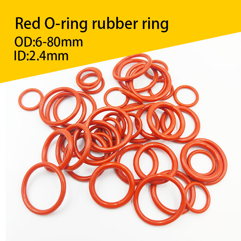 ยางโอริง โอริง ยาง O ring แหวนยางซีลโอริง ซิลิโคน เกรดอาหาร กันน้ํา ทนอุณหภูมิสูง เส้นผ่าศูนย์กลาง 2.4 มม.