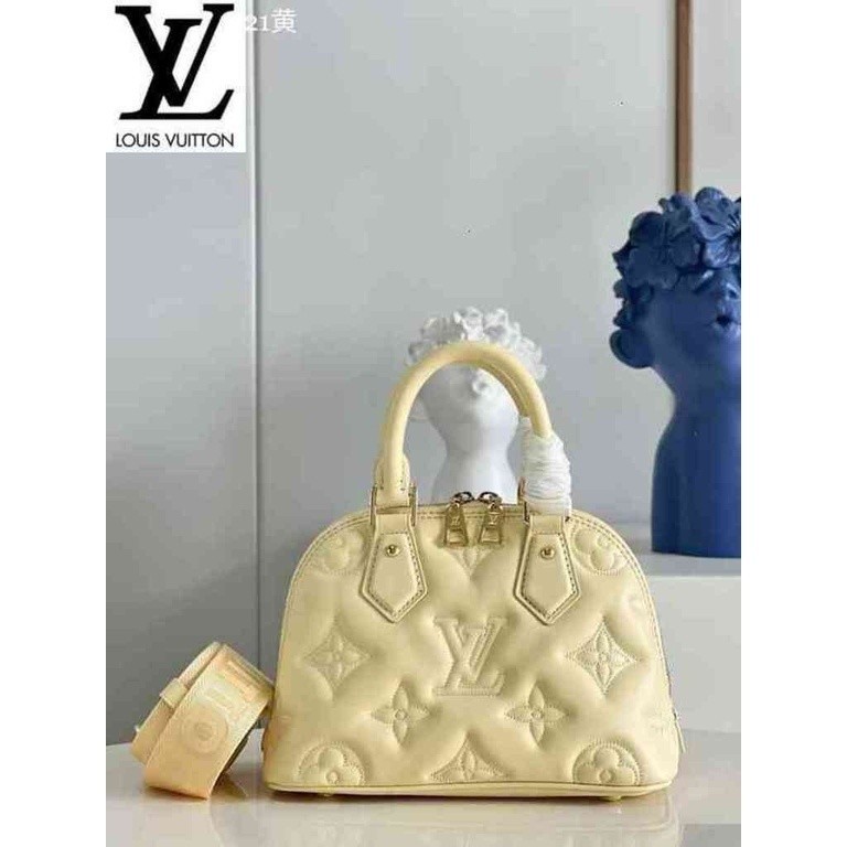หลุยส์วิตตอง Louis Vuitton กระเป๋า lv m59821 สุภาพสตรีสีเหลือง alma bb กระเป๋าตอนเย็นกระเป๋าสตางค์มินิเข็มขัดยาวกระเป๋าส