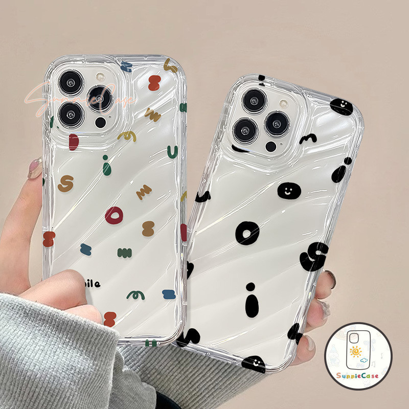 การ์ตูนน่ารักตัวอักษรสีสันสดใสคู่รัก ที่อยู่อาศัย เข้ากันได้ iPhone 11 15 14 12 13 Pro Max XR 8 14 7 15 Plus X XS Max SE