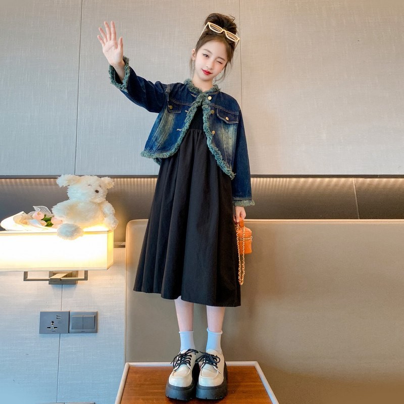 ชุดเดรสเด็กผู้หญิงascendoสง่างามผู้หญิงดูนําเข้า(อายุประมาณ6 - 13ปี)