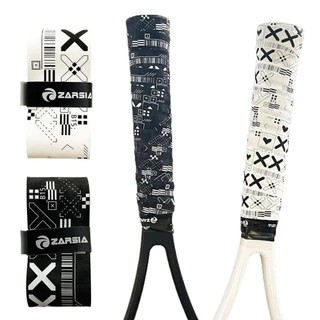Amber เทนนิส Racquet Sweatband, Matte พิมพ ์ ไม ้ แบดมินตัน Overgrips, Breathable Shock Absorption สีดําสีขาว Self-กาว Non-Slip Grip เทป