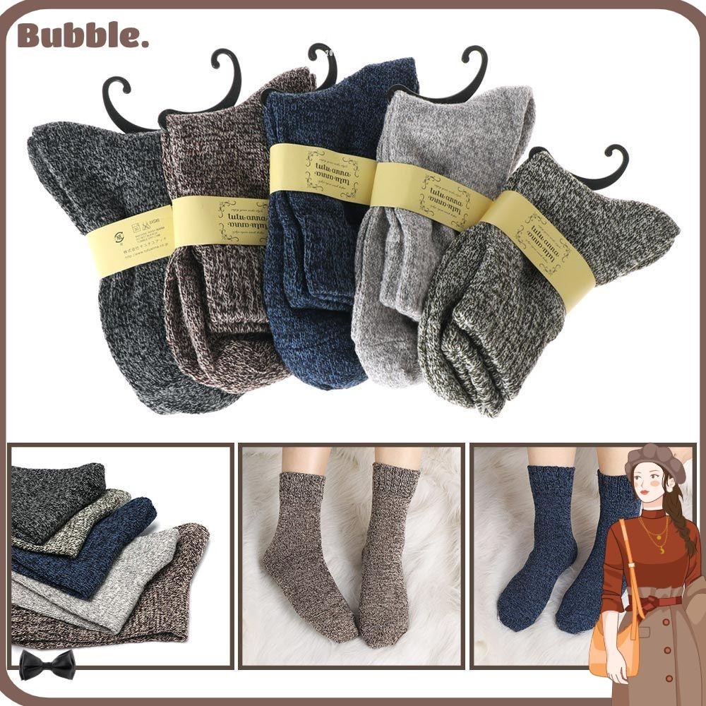 Bubble ถุงเท้ากีฬา ถุงเท้าผ้าขนสัตว์ แบบหนา ชุดชั้นในแคชเมียร์