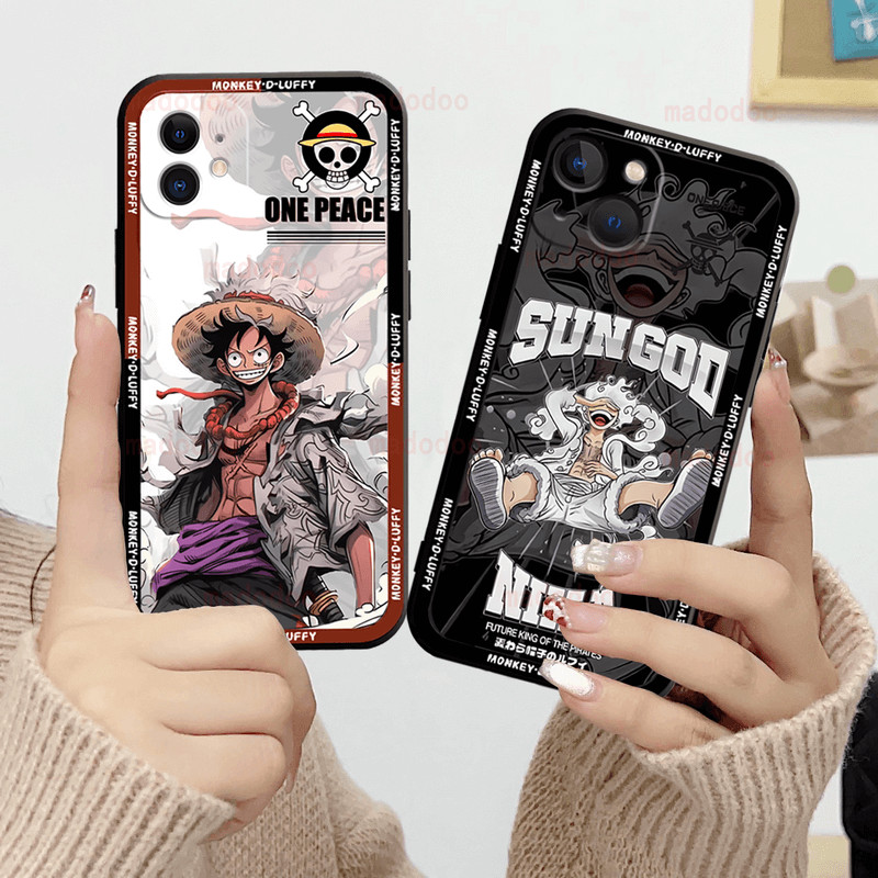เคส OPPO Reno 11 F 11F 10 8T 8 7 6 5 4 3 2 Pro 8z 7z 6z 5z 4Z 2Z 2F 5f 4f Reno8 Reno7 Z Reno4 Reno5 F Reno6 4G 5G One Piece Monkey D. Luffy Full Straight edge Fine hole Tpu Shockproof Soft Silicone Phone Back Case Cover MDD 69