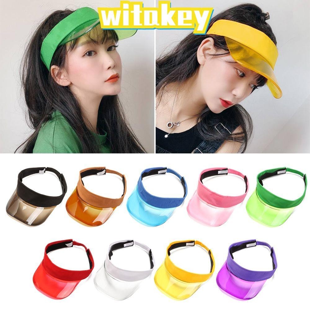 Witakey หมวกบังแดด PVC น้ําหนักเบา สําหรับชายหาด ฤดูร้อน