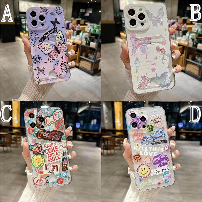 3D น่ารัก การ์ตูน เคส For Apple IPhone 15 14 Pro Max IPhone15 IPhone14 IPhone8 IPhone7 IPhone6 IPhone6S Plus เคสมือถือ 3D Cute Cartoon Butterfly Cola Smiley Face Protective Cover Soft TPU Case
