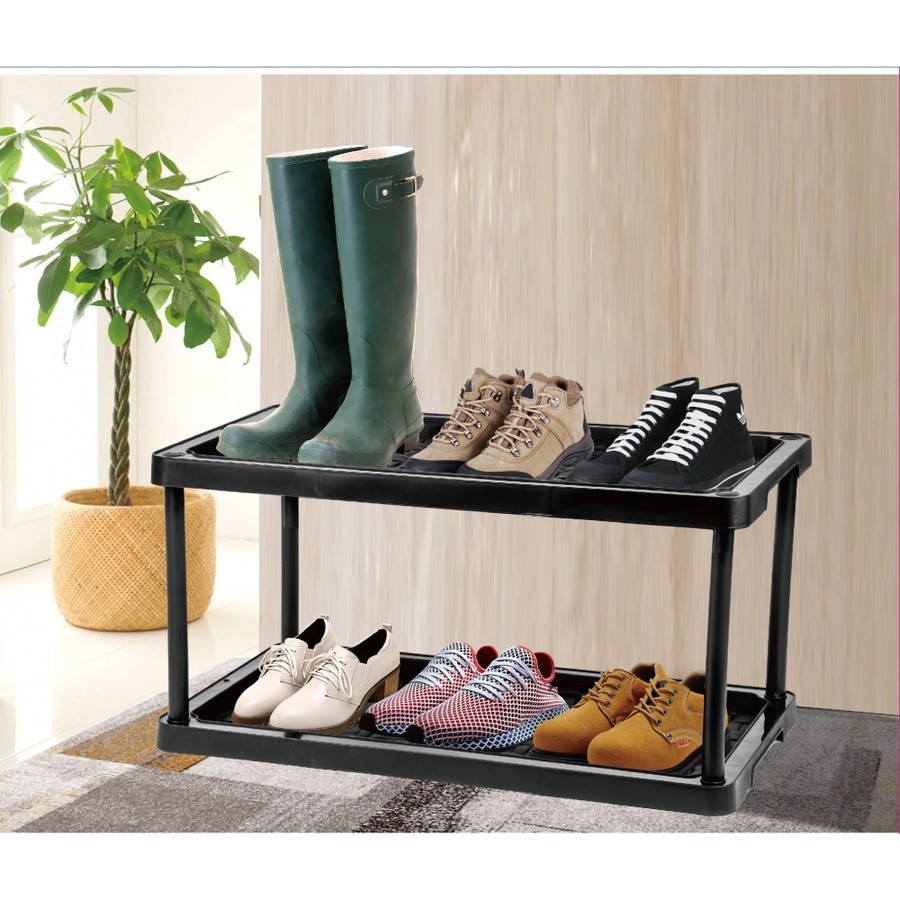 LOCAL789 GOME ชั้นวางรองเท้า 2 ชั้น ขนาด 72.5x38x37 ซม. รุ่น TG59942R สีดำ ร้านอยู่ในไทย