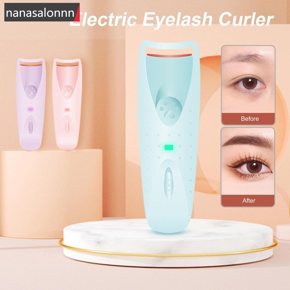 Nanasn| เครื่องดัดขนตาไฟฟ้า แบบพกพา ทนความร้อน ชาร์จ USB F7Q1