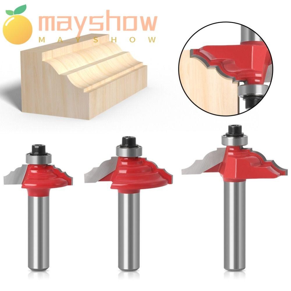 Mayshow ดอกสว่านเราเตอร์ ก้านแกะสลัก 12 มม. 1/2 นิ้ว|ดอกกัดมิลลิ่ง คาร์ไบด์ ทนทาน สําหรับงานไม้