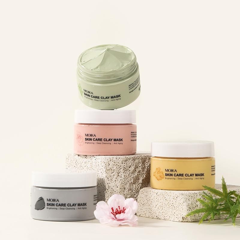 มาส์กโคลนกุหลาบ 120g ให้ความชุ่มชื้น ครีมทำความสะอาดผิวหน้า ลบสิวหัวดำและลดรูขุมขน