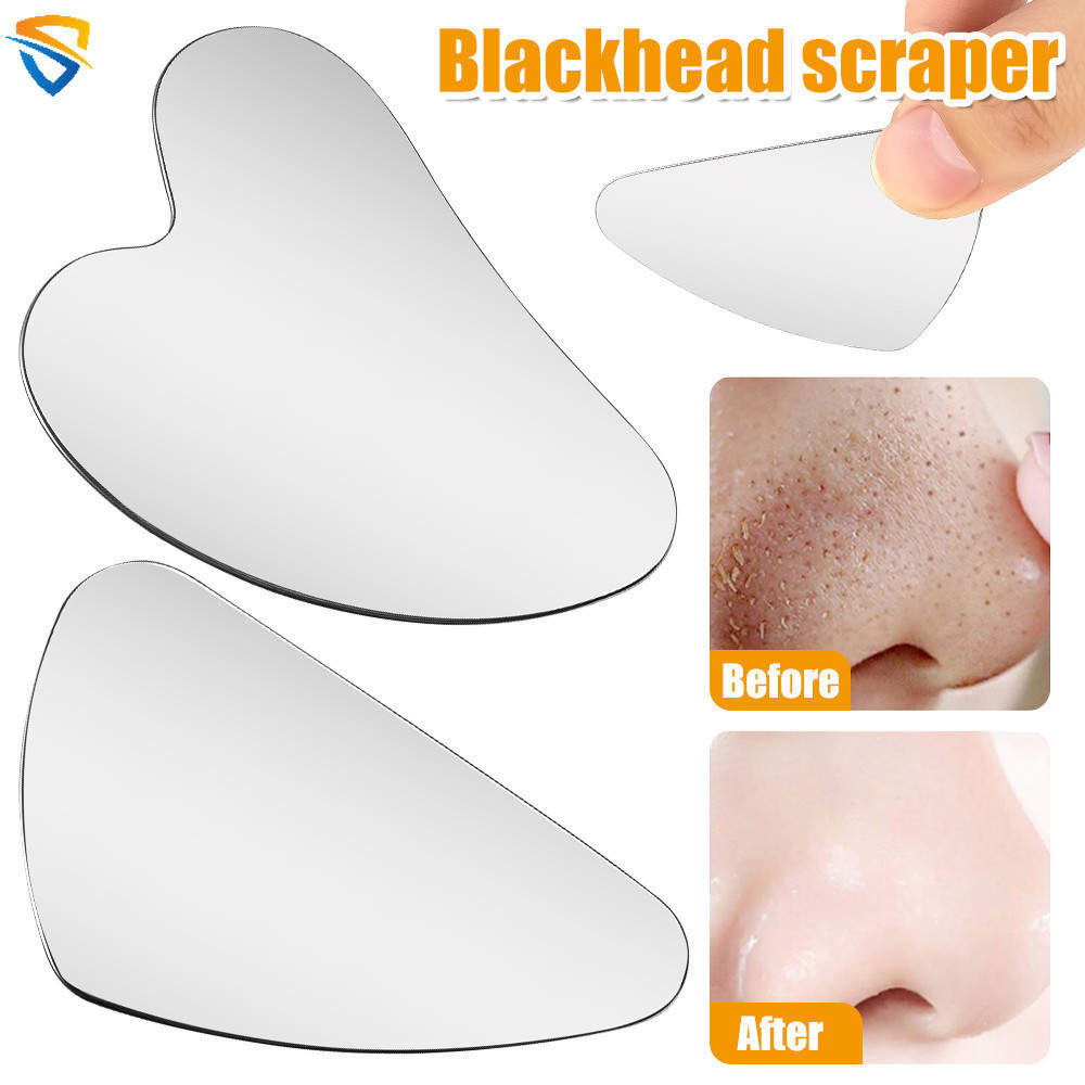 ที่ขูดสิวเสี้ยน สเตนเลส บางเฉียบ ลบสิว บีบสิวหัวดํา เครื่องมือดูแลผิว อเนกประสงค์