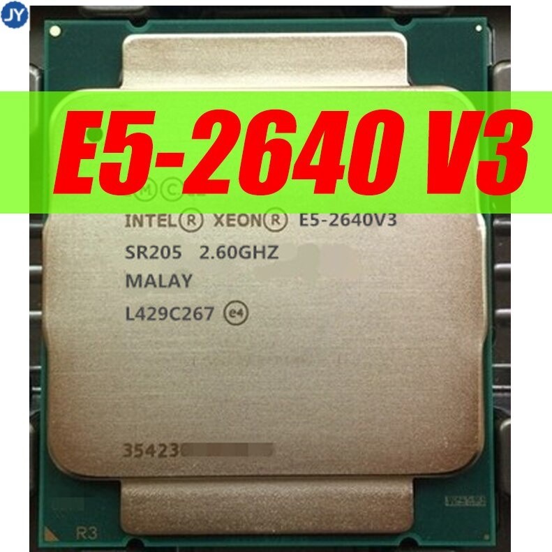 ซ็อกเก็ตโปรเซสเซอร์ Intel Xeon E5 2640 V3 SR205 2.6Ghz 8 Core 90W LGA 2011-3 CPU E5 2640V3&amp;*--