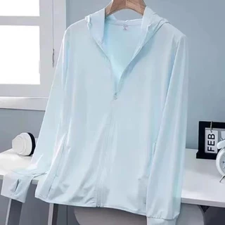 เสื้อกันแดด UPF50+ ผ้าไอซ์ ชุดฤดูร้อน สำหรับผู้ชายและผู้หญิง แบบบางเบา มี 7 สีให้เลือก