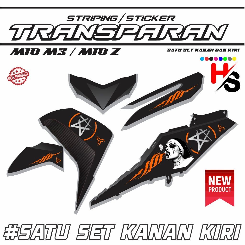 สติ๊กเกอร์แถบลู่วิ่งสําหรับ YAMAHA MIO M3/MIO Z MOTORCYCLE ใหม่ MOTIF VARIATION DIESEL A10