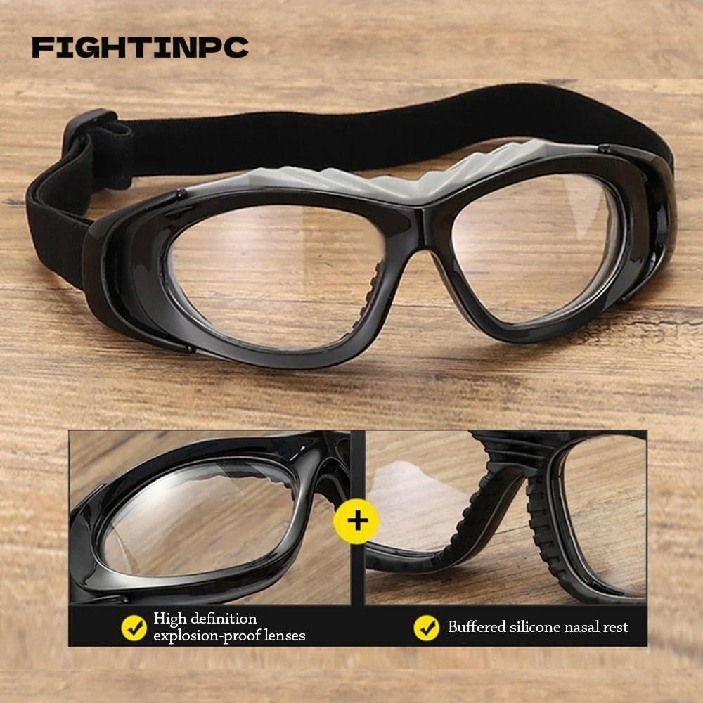 แว่นตากีฬา FIGHTINPC, แว่นตานิรภัยความต้านทานแรงกระแทกป้องกันดวงตา, แว่นตาฟุตบอลแบบปรับได้สําหรับปั่นจักรยานมืออาชีพ